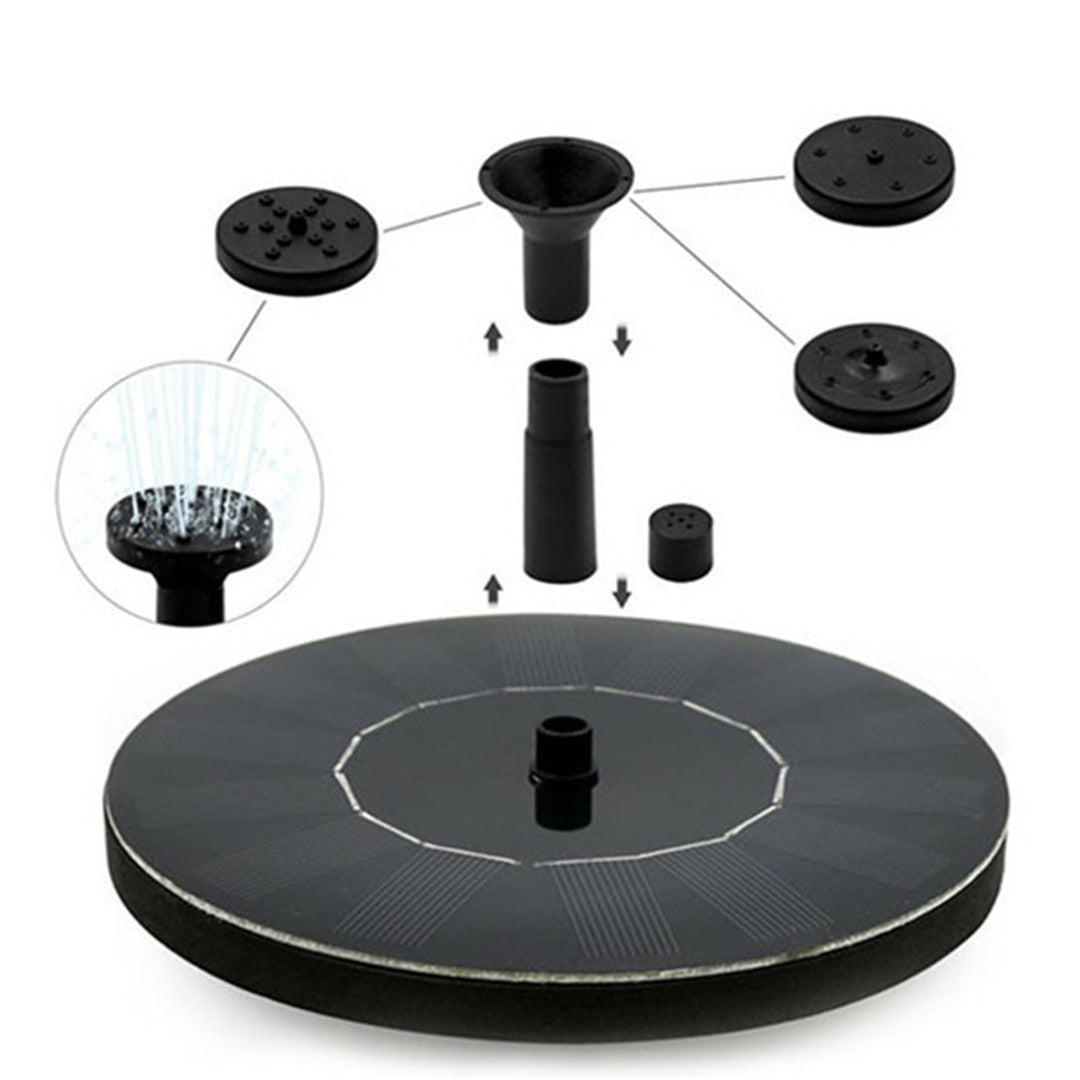 Floating Solar Water Fountain | 6 Fountain Jets | Pond, Birdbath & Garden | AquaRise