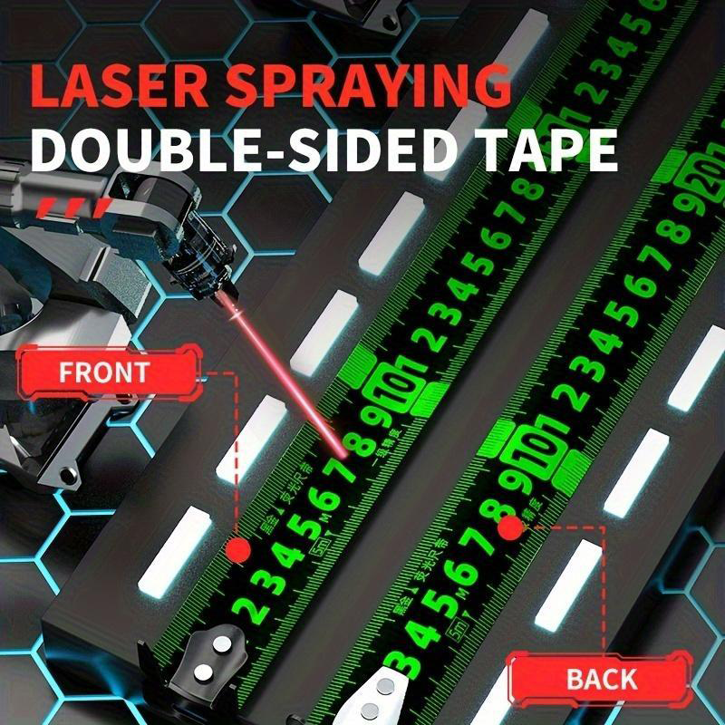 Measuring Tape with Glow Band | Laser Engraved Both Sides | Self-Adjusting Hook | TrueLine