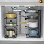 Pot and Pan Rack | Customizable Heights | Space-Saving Cabinet Organizer | PanVault