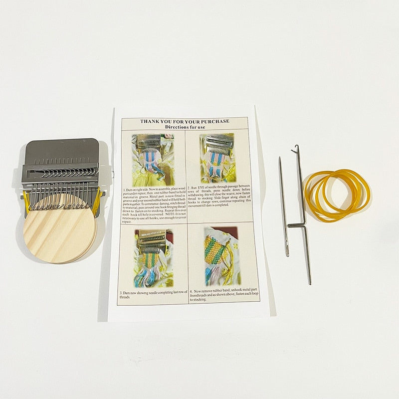 ThreadSculpt™ Mini Loom — Effortless Repairs That Spark Creativity and Save Your Favorite Clothes