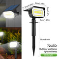 Solar-Powered 3-Mode Weatherproof LED Spotlight (RGB & Warm White)
