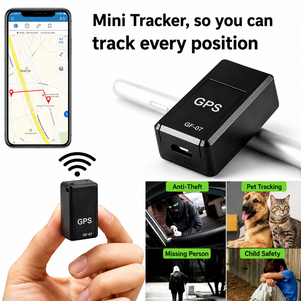 GPS Tracker for Car | Compact GPS Tracker with No Subscription | Locaro