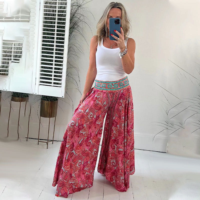 SerenFlo™ Boho Flair Pants — Unleash Effortless Comfort and Bold Style All Day Long
