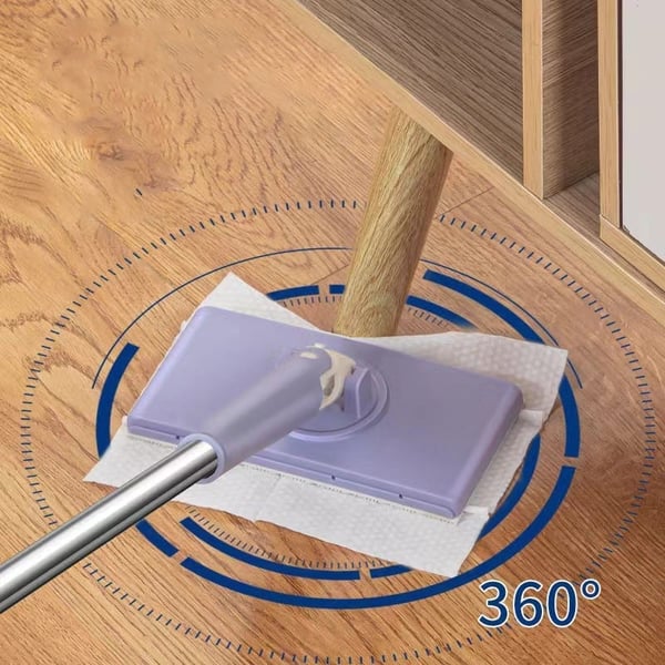 Floor Cleaner | Flat Mop with 360° Rotating Head | Touch-Free Pad Swap | MopMate