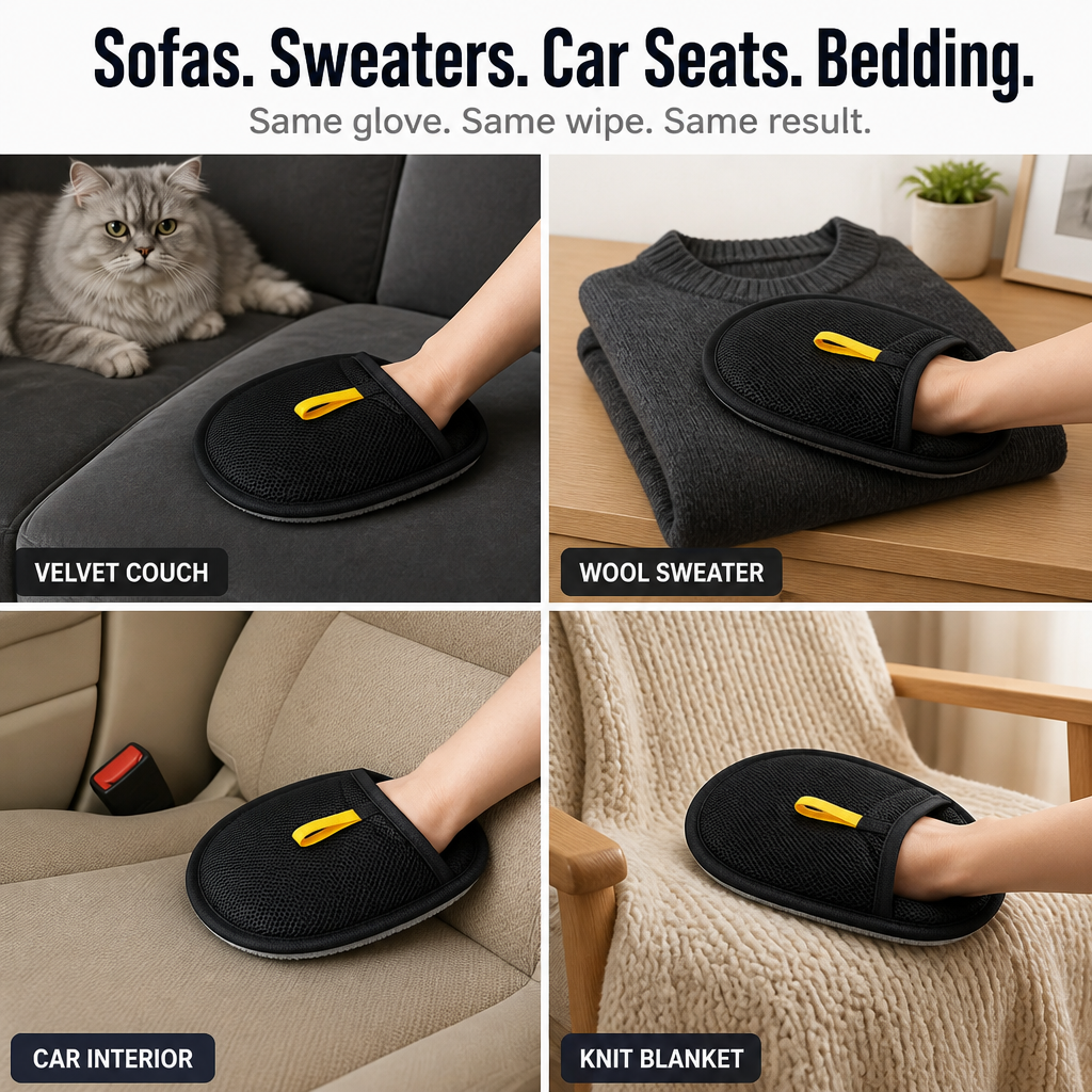 ComfortGlide™ Fur Glove — Effortless Fur-Free Surfaces That Save Time and Sanity