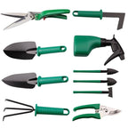 Garden Tool Set | 10 Stainless Steel and ABS Pieces | Ergonomic | TerraSet