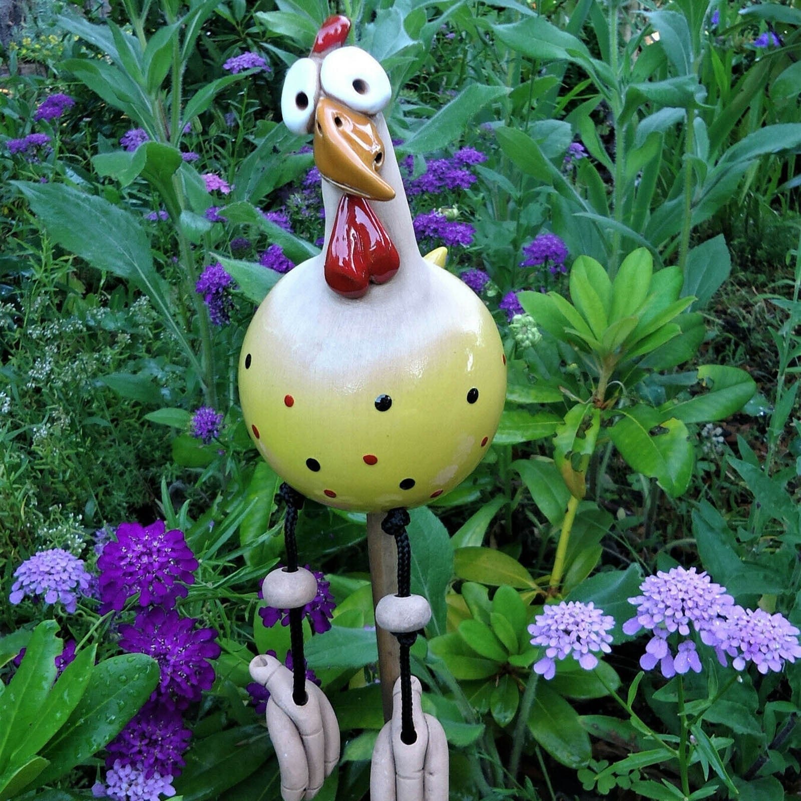 Garden Decoration | Fence Figure Chicken | Weather-Resistant Playful Design | FenceFunky