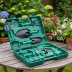 Garden Tool Set | 10 Stainless Steel and ABS Pieces | Ergonomic | TerraSet