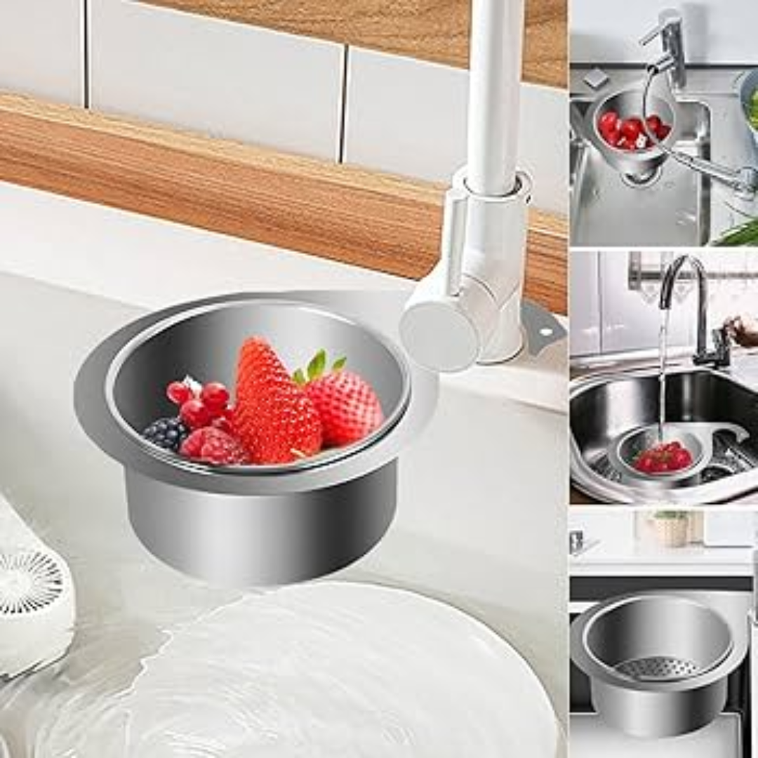 Stainless Steel Sink Strainer | Swan-Style Drain Filter | SinkStrainer