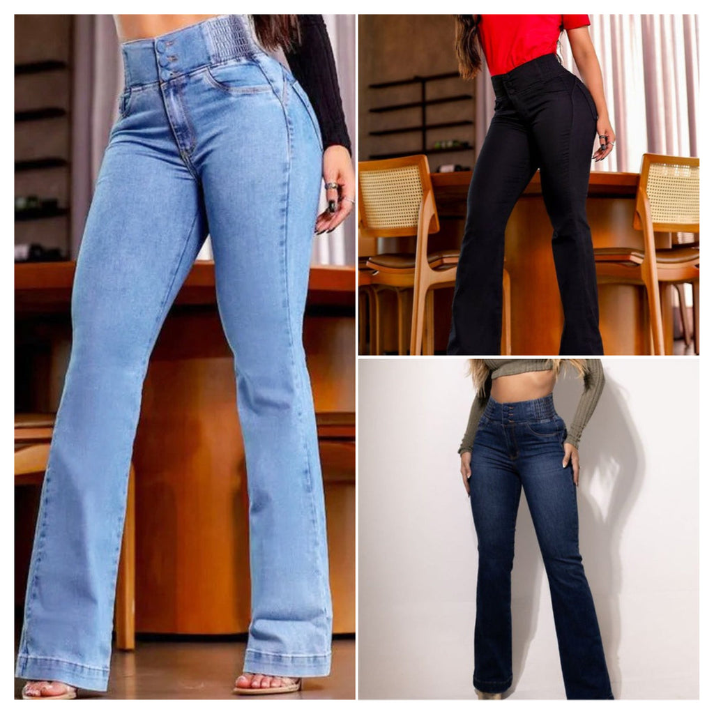VeloraStretch™ High Waist Flare Jeans — Sculpt Your Curves and Stride with Unstoppable Confidence All Day