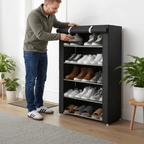 Freestanding Shoe Cabinet | Dustproof Cover | No Tools Needed for Assembly | ShoeGuard
