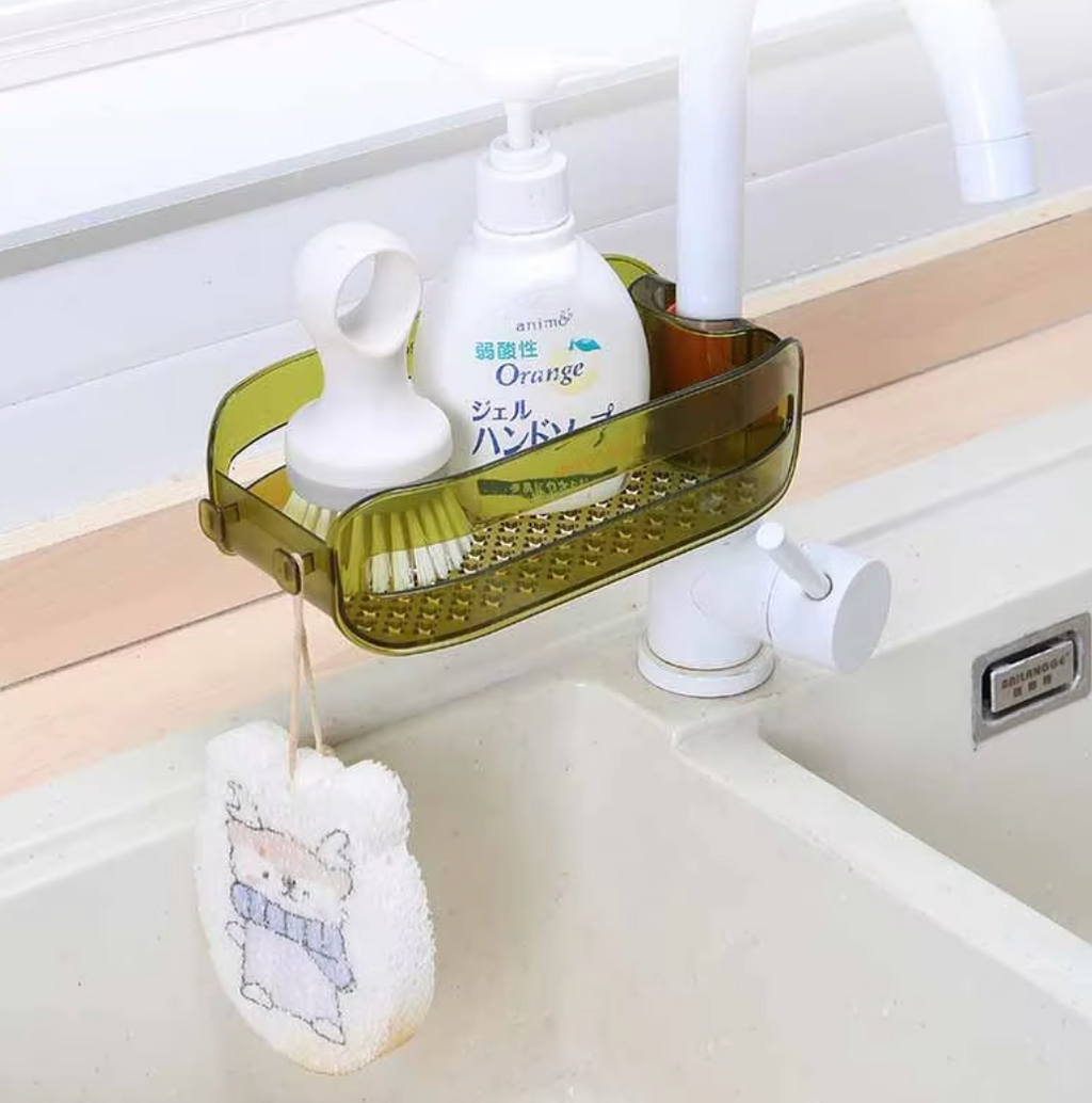 Faucet Organizer | Clamp Mount Without Tools | Slip-Resistant | AquaClip