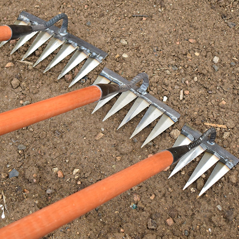 Weed Cutter Made of Iron | Steel Rake | Soil Aeration & Weed Removal | IronTine