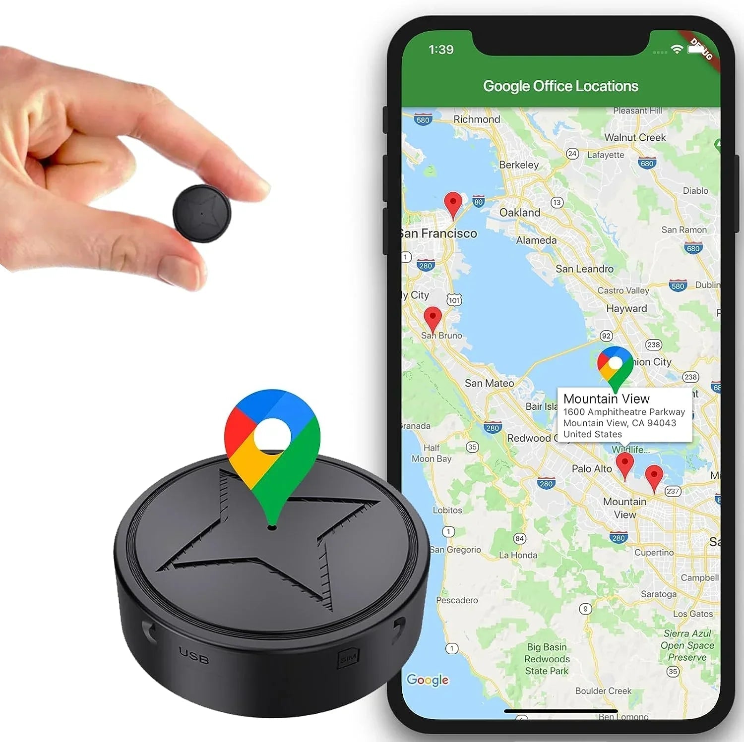 GPS Tracker Magnetic Compact | Real-Time GSM + GPS Tracking | 20-Day Battery Life | Trackveil
