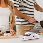 Knife Sharpener | Dual-Stage Honing | Secure Guide Slots | Cutting Performance