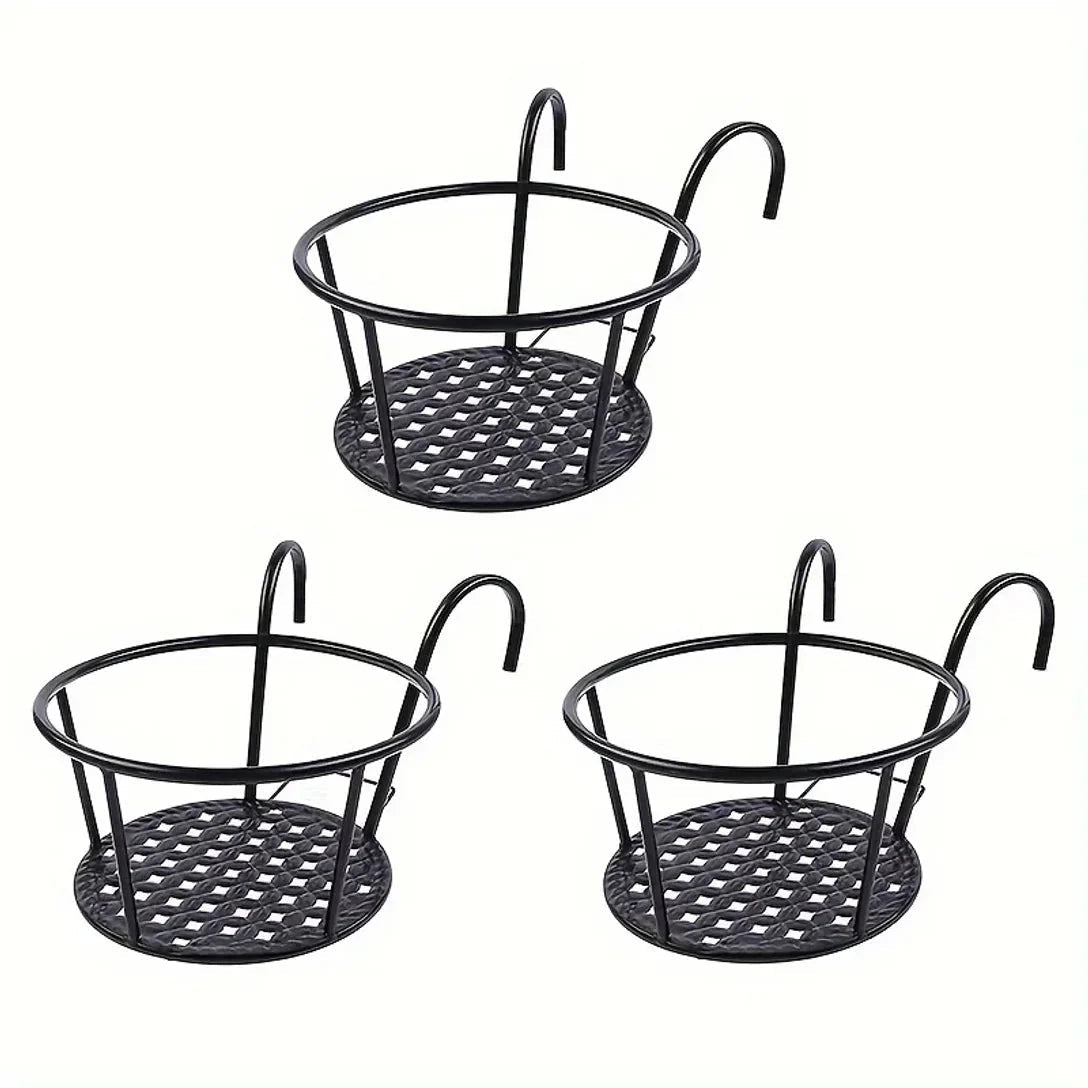 Balcony Pot Holder | Railing Space Saver | Bottom with Open Drainage | BalconyNest