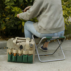 Compact Foldable Garden Tool Set | Oxford | Tool Bag & Stool | Sitwerk