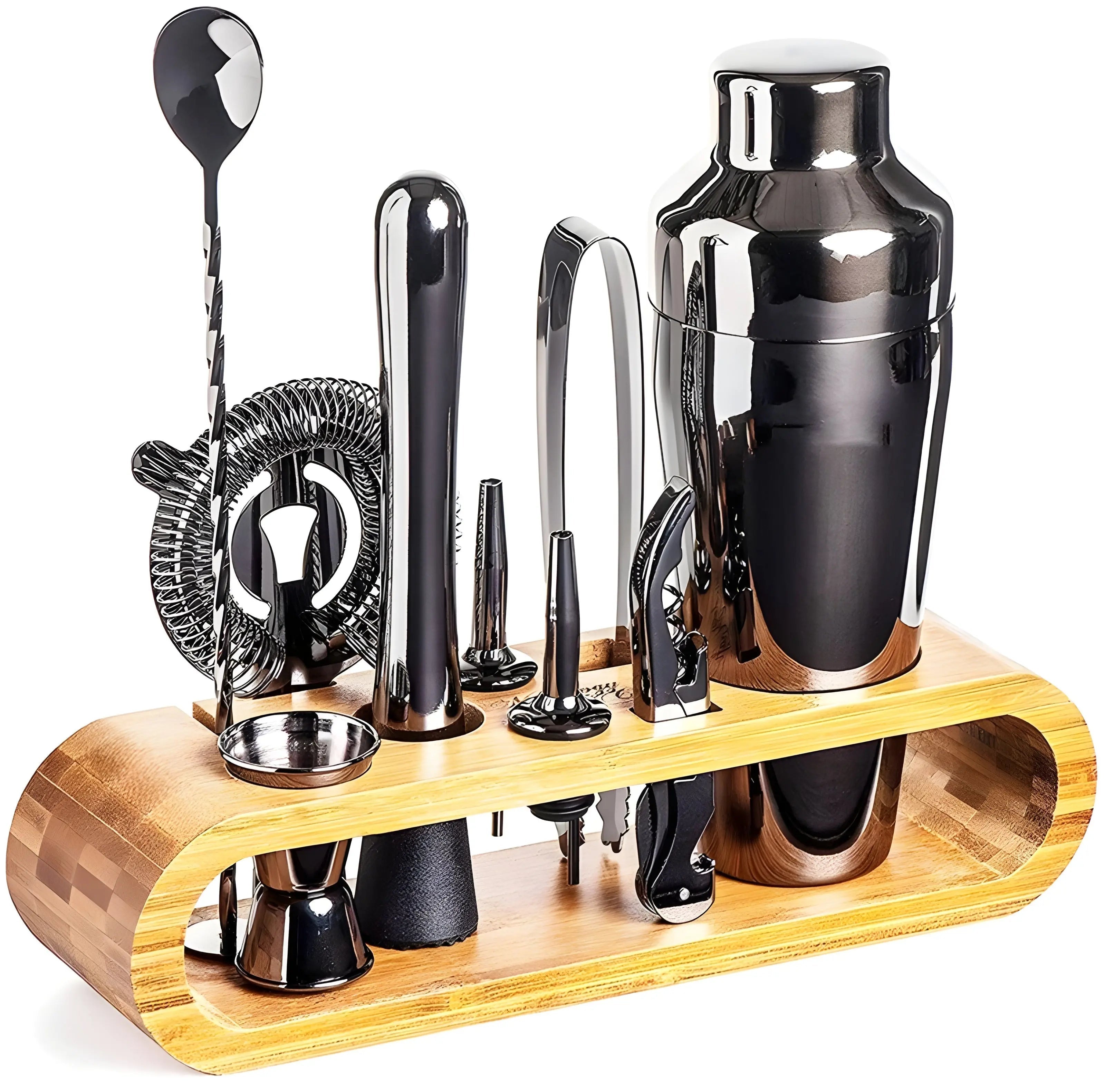 10-piece cocktail set | bamboo holder | bar tools | MixBar