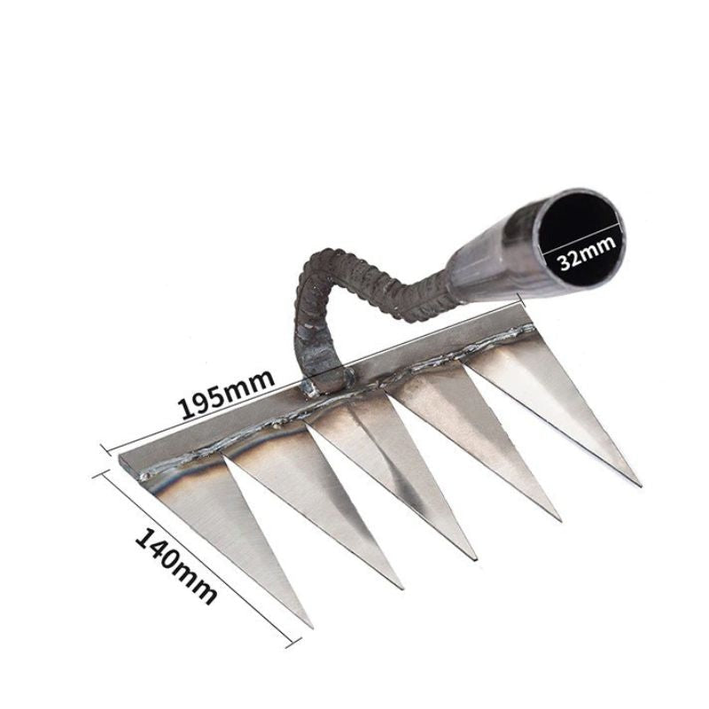 Weed Cutter Made of Iron | Steel Rake | Soil Aeration & Weed Removal | IronTine
