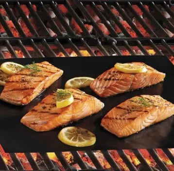 Non-Stick Grill Mat | Easy Grilling Cleanup | Perfect for Meat, Fish, and Veggies | GrillClean