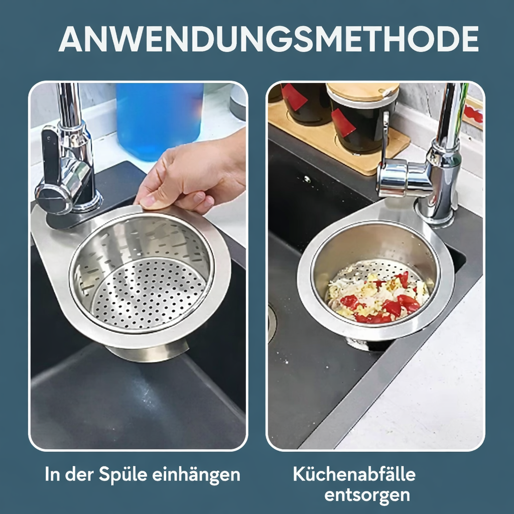 Stainless Steel Sink Strainer | Swan-Style Drain Filter | SinkStrainer
