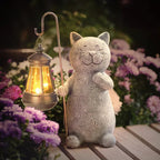 Solar-Powered Lighting | Cat Statue | Weather-Resistant | Lumikitty