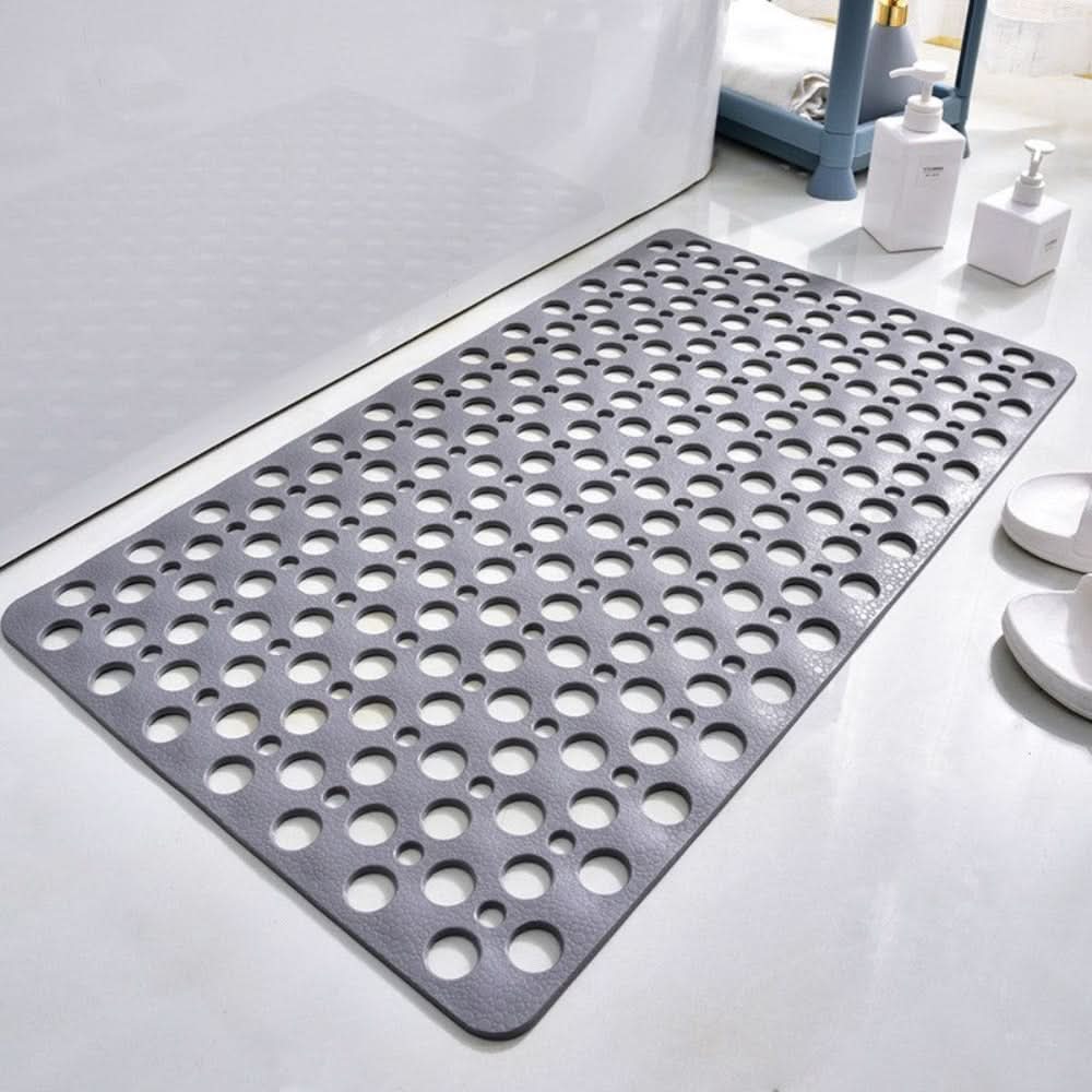 Non-slip Shower Mat PVC with TPE | Suction Cups | Drainage Holes for Water | Gripflow