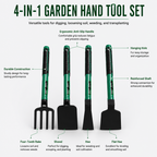Garden Hand Tool | Anti-Slip Rubber Handle | Shovel, Hoe & Rake | Transplanting & Lawn Care