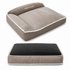 Pet Sofa Bed | Luxury Winter Plush Bolster | Removable Cover & Non-Slip Bottom
