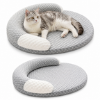 Cooling Pet Bed | Ice Silk Cooling, Honeycomb Breathable | Removable Washable Cover & Non-Slip