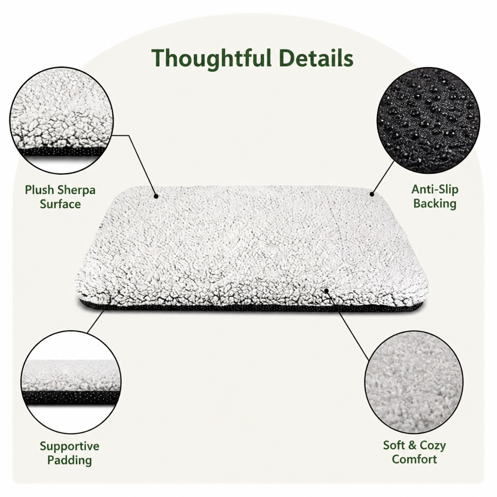 DogBedHouse Self-Heating & Heat-Reflective Pet Mat (Washable)