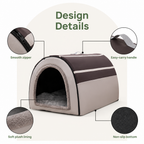 DogBedHouse Foldable Enclosed Cave Pet Bed (Removable Cushion)
