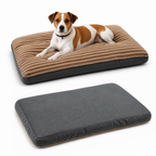 Dog Bed for Medium & Large Dogs | Corduroy & Cotton Thick Sleeping Mat | Removable Washable Cover | Warm & Cozy