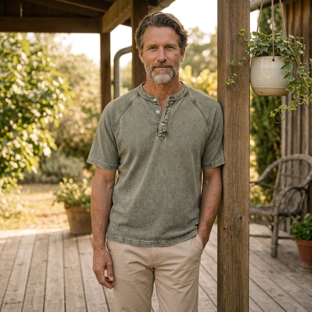 StridePulse™ Henley — Your Everyday Armor for Unmatched Comfort and Unstoppable Confidence