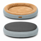 Small Dog & Cat Bed | Calming Donut Corduroy Plush | Washable & Breathable | Cozy Warmth