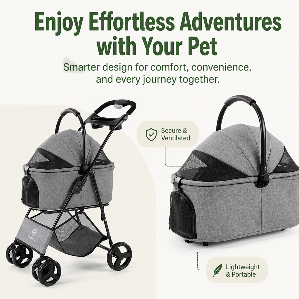 VitaStride™ Pet Stroller — Unlock Effortless Freedom and Joy on Every Adventure with Your Pet