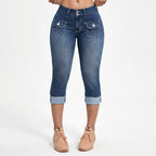 VeloraFlex™ Denim Capris — Sculpt Your Curves in All-Day Comfort and Freedom