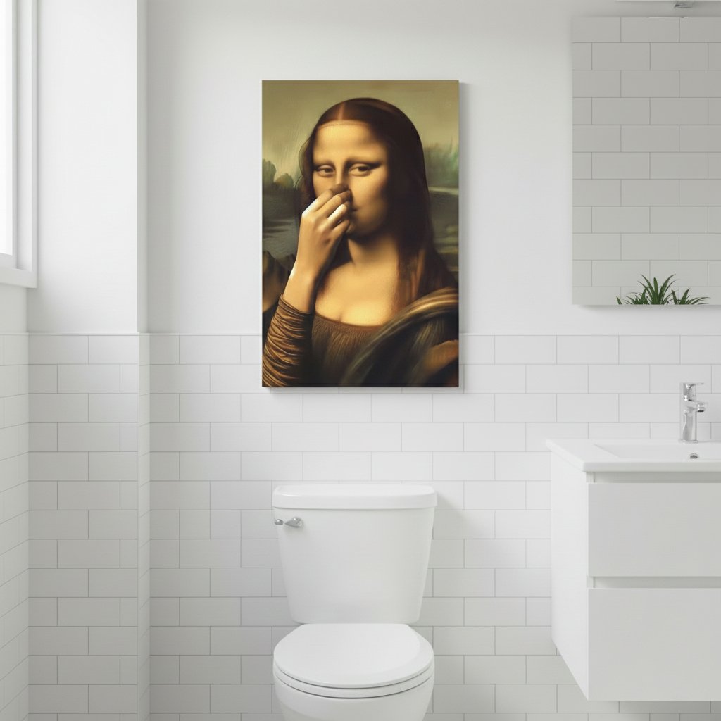 VeroLuxe™ Canvas — Bring Unforgettable Humor and Lasting Vibrance to Your Bathroom Walls