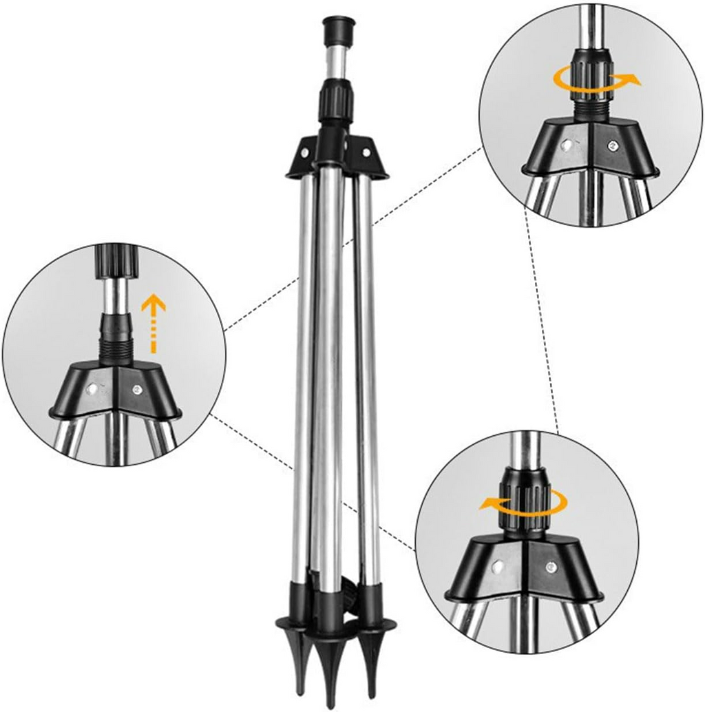 Sprinkler Garden Irrigation Device Stainless Steel | Tripod, PP Nozzle | 360° Rotatable | Rainpod