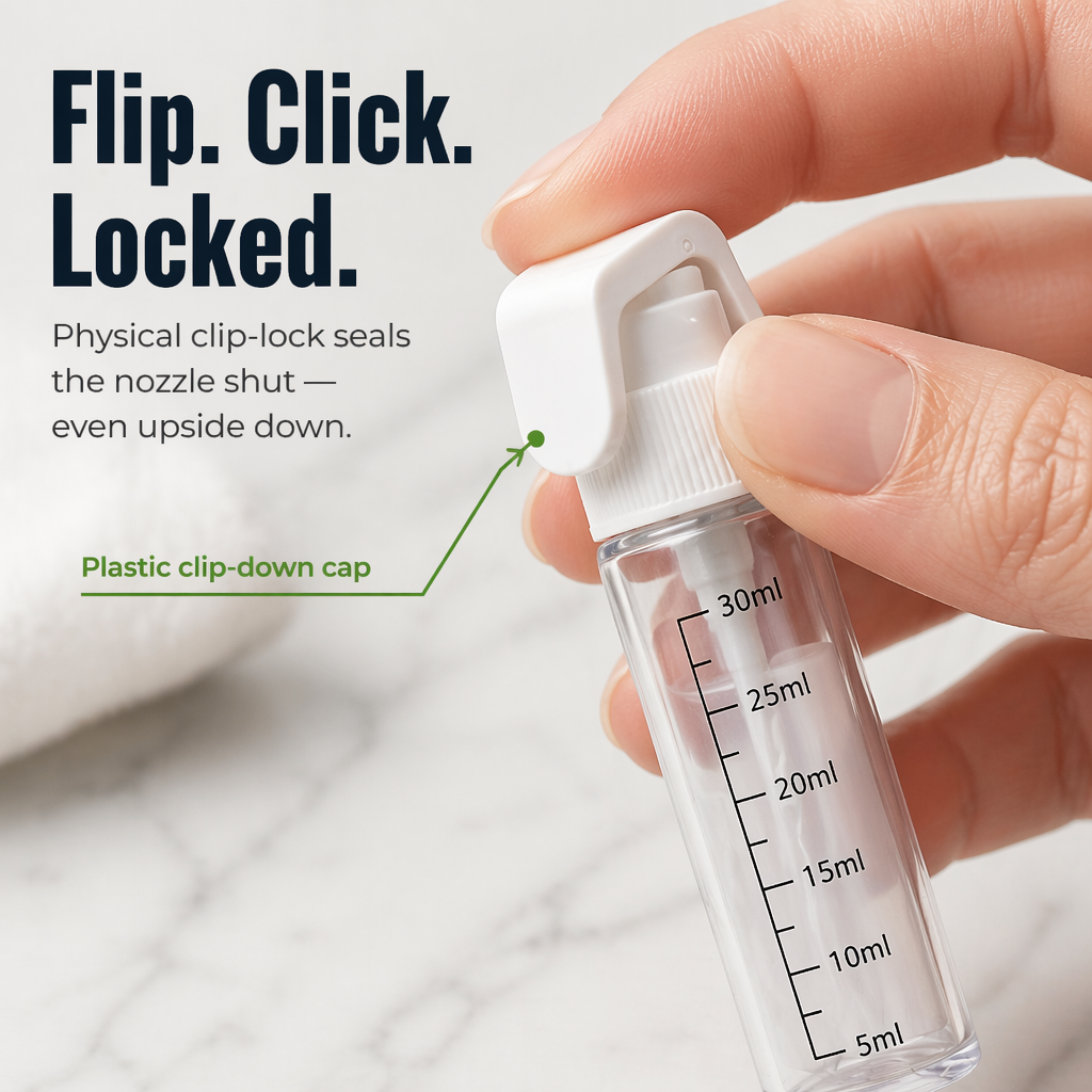VoyaPack™ — Store, Secure & Dispense All Four Toiletries in One Case