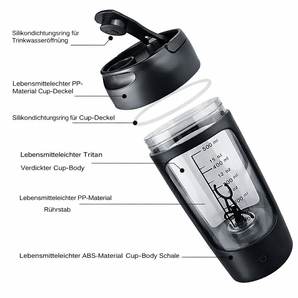 Electric Protein Shaker | Self-Mixing Shaker Cup | USB Blend Cup | BlendGo