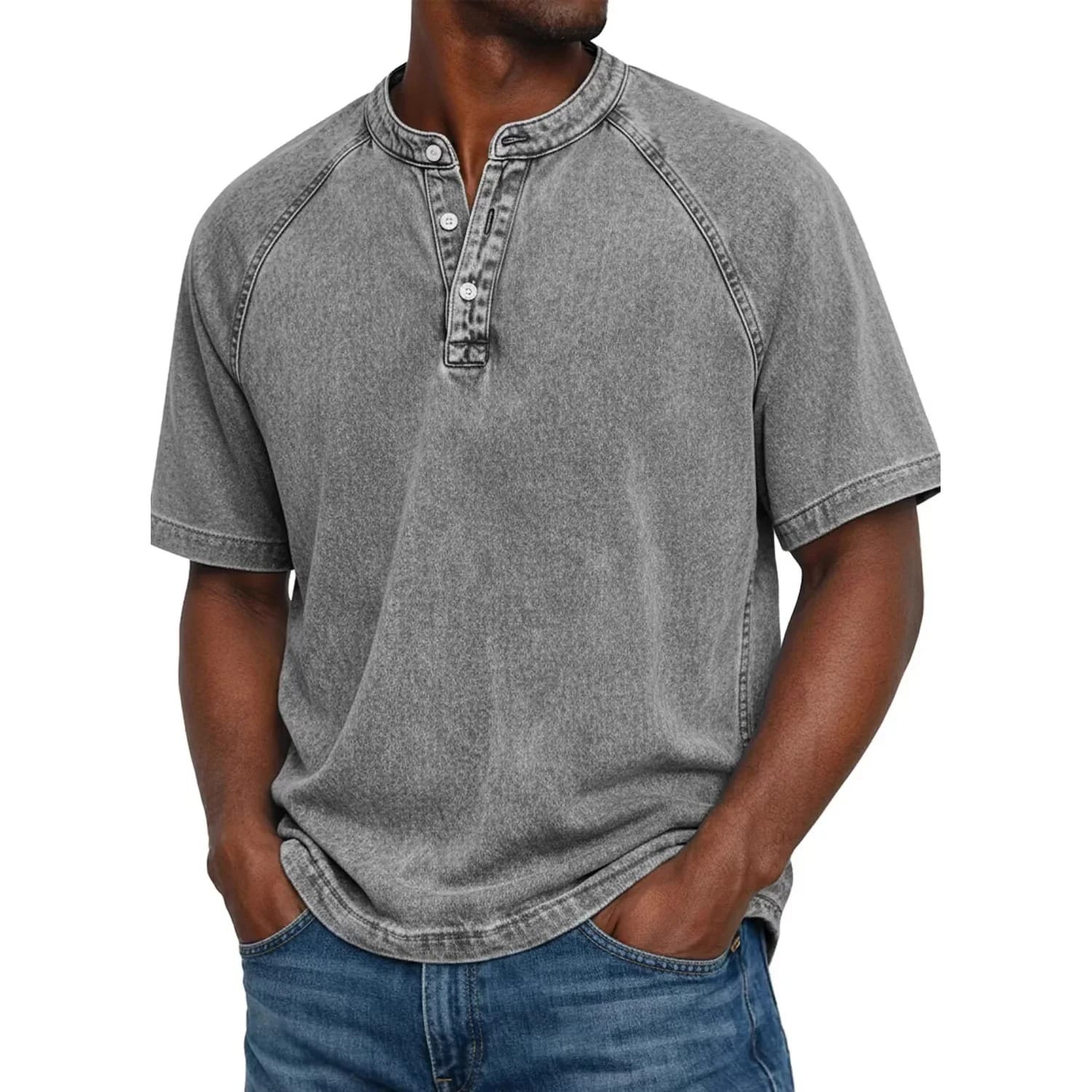 GravitasWear™ Henley — Comfort That Grows Softer, Style That Never Fades