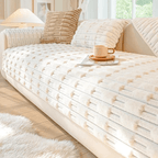 LumiNest™ Velvet Quilted Sofa Cover — Turn Your Couch Into a Warm, Plush Haven That Never Slips or Shivers
