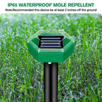 Mole Repellent 4-Pack | Weatherproof and Solar Powered | Simple Installation | MoleSilent