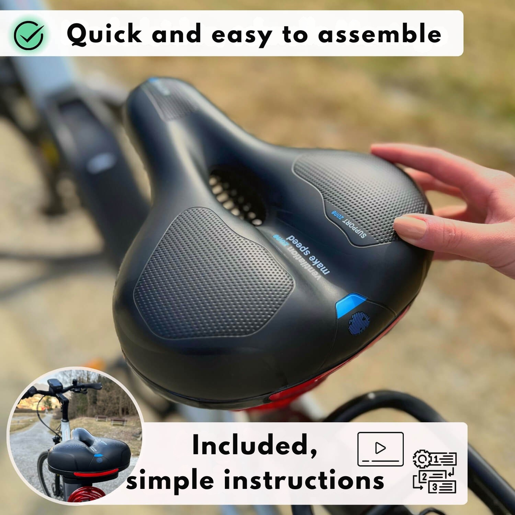 Bicycle Saddle | Comfort Ergonomics | Shock Dampening | RideRelief