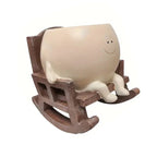 Smily Face Plant Pot | Resin Rocker Chair | Succulent & Cactus Accent | GrinPot