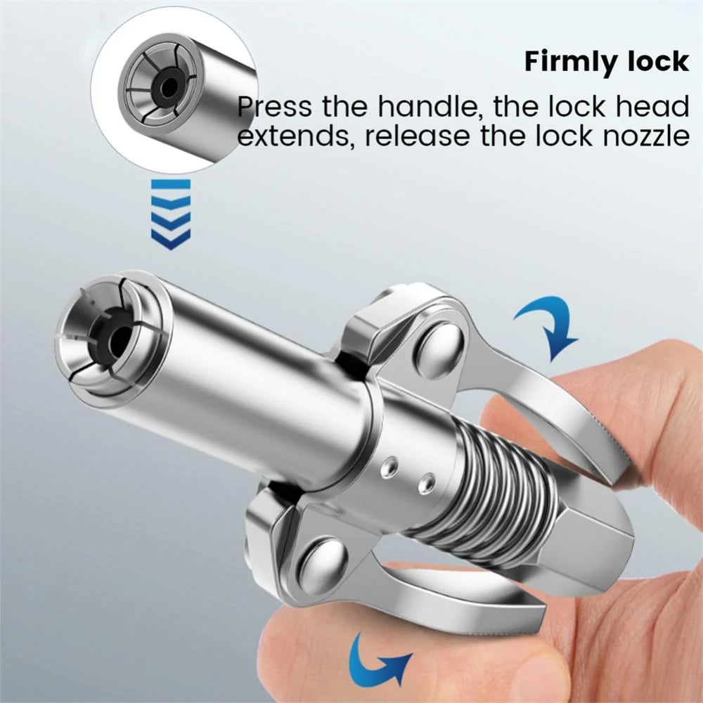 JetGrip™ Coupler — Command Your Grease Job with Speed, Precision, and Zero Mess