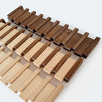 Piano Coat Rack in Wood | Sturdy Walnut & Maple Wood | 8 Hooks Wall-Mounted | Keystrak
