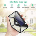Solar-Powered IP65 Motion Sensor Light (100 LED)