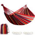 Outdoor Hammock | Cotton Fabric for Breathability | Includes Ropes and Carrying Bag | CampNest